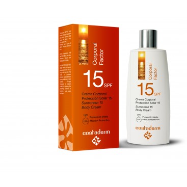 Crema Corporal Protección Solar 15 SPF CORPORAL FACTOR Costaderm 250 ml